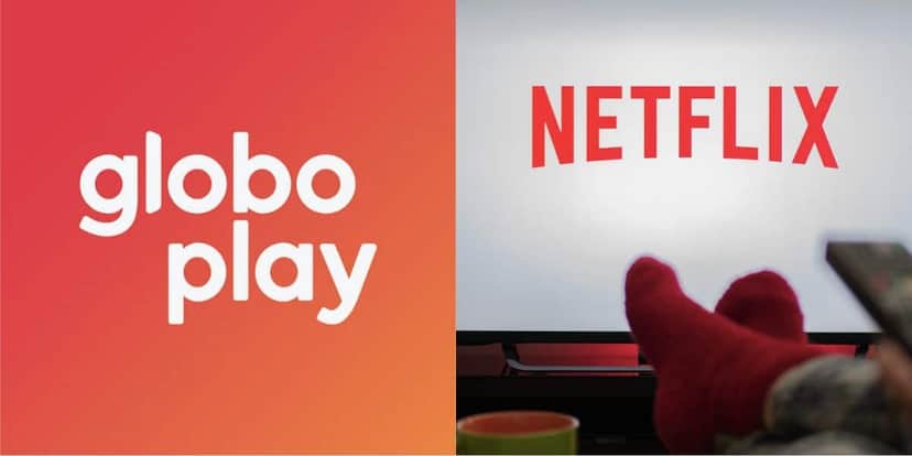 Anúncio de rival do Globoplay, Netflix (Reprodução/Montagem TV Foco) Anúncio de rival do Globoplay, Netflix (Reprodução/Montagem TV Foco)