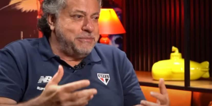 Júlio Casares, Presidente do São Paulo Futebol Clube, fala sobre Rogério Ceni - foto: reprodução Júlio Casares, Presidente do São Paulo Futebol Clube, fala sobre Rogério Ceni - foto: reprodução