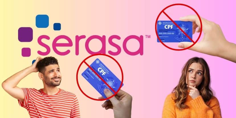 Logo do Serasa e pessoas em duvida com bloqueio do CPF - Foto Reprodução Internet Logo do Serasa e pessoas em duvida com bloqueio do CPF - Foto Reprodução Internet