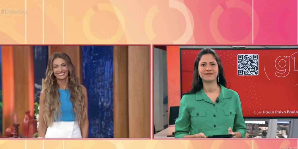 Patrícia Poeta e Paula Paiva no Encontro (Foto: Reprodução / Globo) Patrícia Poeta e Paula Paiva no Encontro (Foto: Reprodução / Globo)