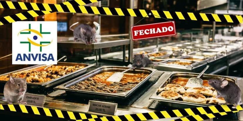 Restaurante fechado pela Anvisa, após ratos e comida podre - Foto Reprodução Internet Restaurante fechado pela Anvisa, após ratos e comida podre - Foto Reprodução Internet
