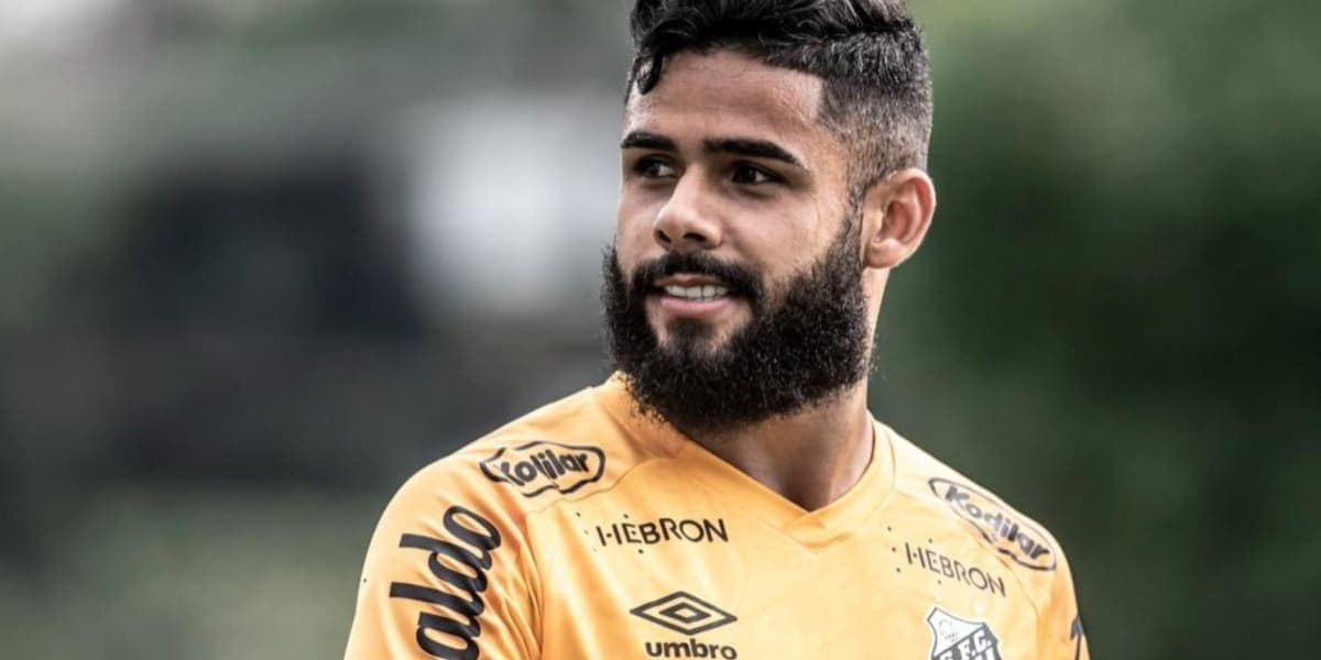 Felipe Jonatan, lateral-esquerdo do Santos - (Foto: Reprodução / Internet) Felipe Jonatan, lateral-esquerdo do Santos - (Foto: Reprodução / Internet)