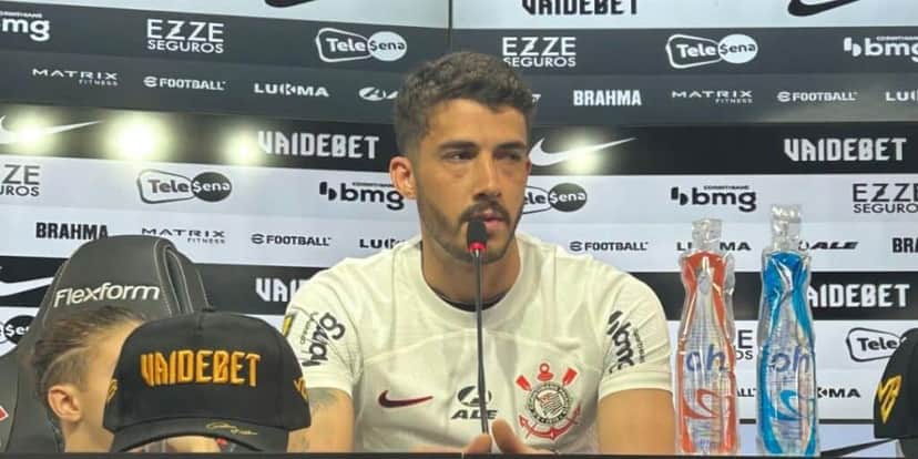 Apresentação de Gustavo Henrique no Corinthians (Reprodução: Internet) Apresentação de Gustavo Henrique no Corinthians (Reprodução: Internet)