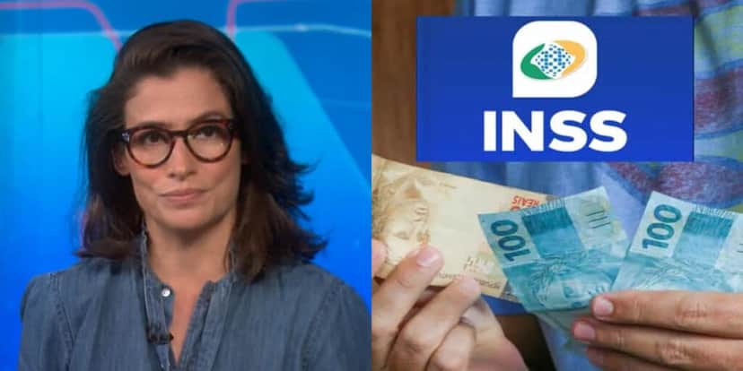 No Jornal Nacional, Renata Vasconcellos falou do INSS (Foto: Divulgação) No Jornal Nacional, Renata Vasconcellos falou do INSS (Foto: Divulgação)