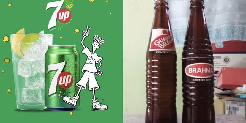 Refrigerantes 7up e Guaraná Brahma (Reprodução/Internet) Refrigerantes 7up e Guaraná Brahma (Reprodução/Internet)