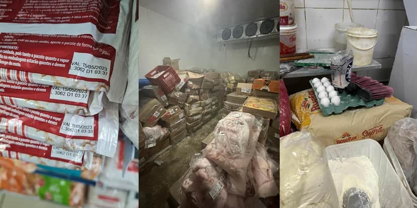 3,2 toneladas de comida e produtos impróprios para consumo (Foto: Reprodução - MPRS) 3,2 toneladas de comida e produtos impróprios para consumo (Foto: Reprodução - MPRS)