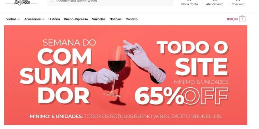 Site da marca do Galvão Bueno, a Bueno Wine (Foto Reprodução/Bueno Wine) Site da marca do Galvão Bueno, a Bueno Wine (Foto Reprodução/Bueno Wine)