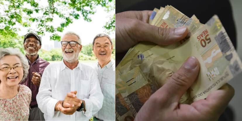 Idosos / pessoa com dinheiro - Montagem TVFOCO Idosos / pessoa com dinheiro - Montagem TVFOCO