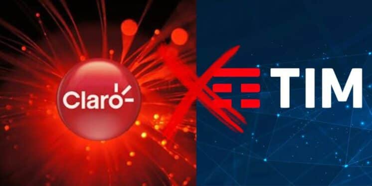 Logo da Claro / Logo da TIM - Montagem TVFOCO Logo da Claro / Logo da TIM - Montagem TVFOCO