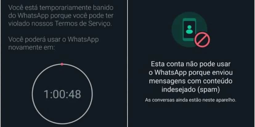 Enviar spam pode causar o bloqueio temporário da conta (Reprodução: Foto: WhatsApp) Enviar spam pode causar o bloqueio temporário da conta (Reprodução: Foto: WhatsApp)