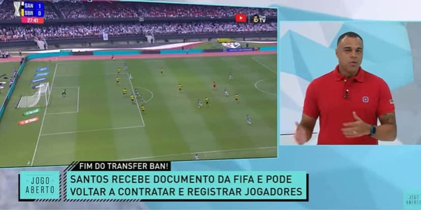 Denílson comentou sobre o acerto da diretoria do Santos (Reprodução: Band) Denílson comentou sobre o acerto da diretoria do Santos (Reprodução: Band)