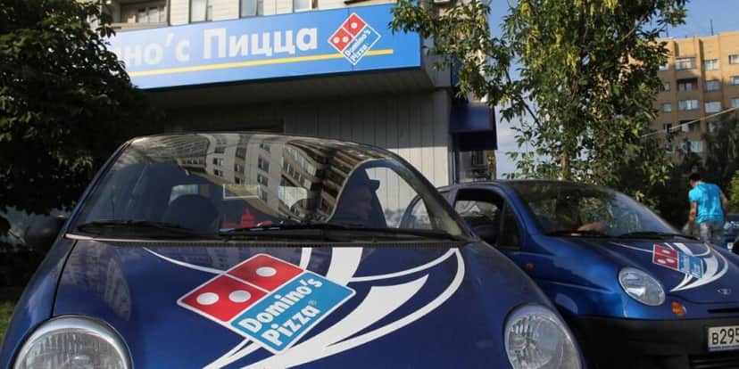 Na Rússia, a Domino's fechou todas as suas lojas em 2023 (Reprodução/Foto: Domino's Pizza/Divulgação) Na Rússia, a Domino's fechou todas as suas lojas em 2023 (Reprodução/Foto: Domino's Pizza/Divulgação)
