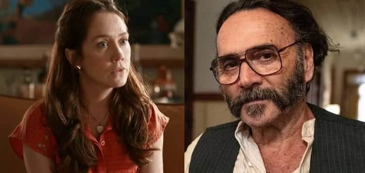 Dona Patroa e Rachid em Renascer (Foto: Reprodução / Globo) Dona Patroa e Rachid em Renascer (Foto: Reprodução / Globo)