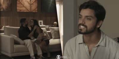 José Venâncio (Rodrigo Simas) se revolta ao flagrar Eliana (Sophie Charlotte) e Eriberto (Pedro Neschling) juntos em Renascer (Foto: Reprodução / Globo) José Venâncio (Rodrigo Simas) se revolta ao flagrar Eliana (Sophie Charlotte) e Eriberto (Pedro Neschling) juntos em Renascer (Foto: Reprodução / Globo)