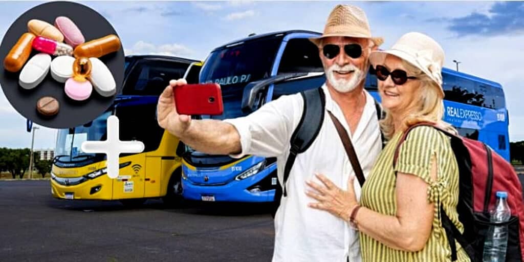 Os benefícios garantidos aos idosos incluem viagens de graça e acesso à medicamentos gratuitos (Foto Reprodução/Montagem/Lennita/Tv Foco/Canva) Os benefícios garantidos aos idosos incluem viagens de graça e acesso à medicamentos gratuitos (Foto Reprodução/Montagem/Lennita/Tv Foco/Canva)