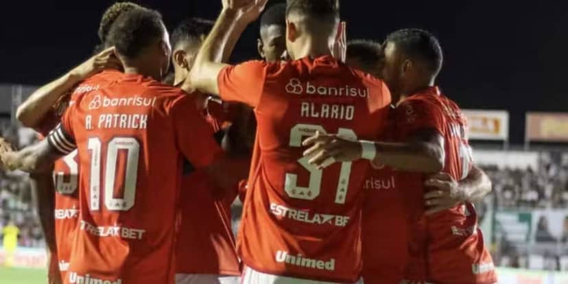 Comemoração do gol do Inter contra o Asa (Reprodução: Internet) Comemoração do gol do Inter contra o Asa (Reprodução: Internet)
