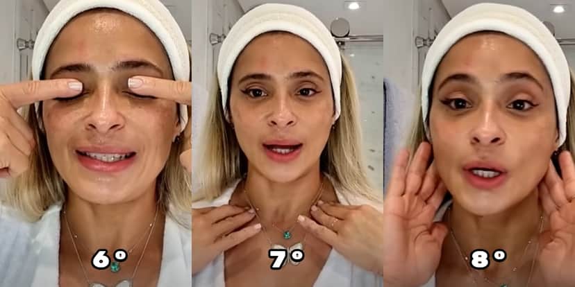 Mais movimentos de harmonização facial caseira (Foto: Divulgação) Mais movimentos de harmonização facial caseira (Foto: Divulgação)