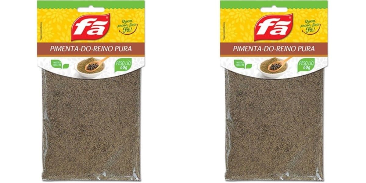 A Pimenta-do-reino preta moída da marca fã teve o lote retirado (Reprodução: Internet) A Pimenta-do-reino preta moída da marca fã teve o lote retirado (Reprodução: Internet)