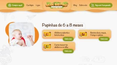 Site da empresa Bebê Bistrô Papinhas (Foto: Reprodução / Internet) Site da empresa Bebê Bistrô Papinhas (Foto: Reprodução / Internet)