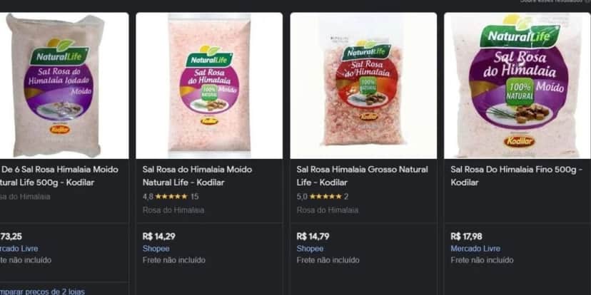 Sal Rosa da Kodilar Natutal Life voltou aos mercados (Foto Reprodução/Google Shopping) Sal Rosa da Kodilar Natutal Life voltou aos mercados (Foto Reprodução/Google Shopping)