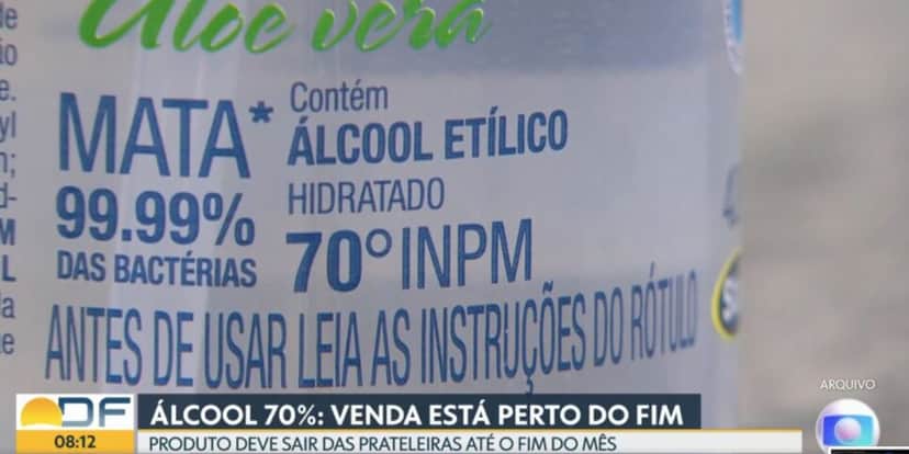 Álcool 70% (Foto: Reprodução / Globo) Álcool 70% (Foto: Reprodução / Globo)
