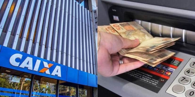 Caixa / Pessoa sacando dinheiro - Montagem TVFOCO Caixa / Pessoa sacando dinheiro - Montagem TVFOCO