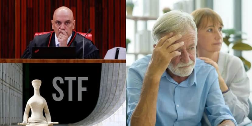Alexandre de Moraes e STF desesperam milhares de aposentados (Reprodução: Montagem TV Foco) Alexandre de Moraes e STF desesperam milhares de aposentados (Reprodução: Montagem TV Foco)
