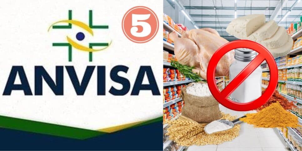 Logo da Anvisa e produtos retirados dos mercados (Foto: Reprodução / Canva) Logo da Anvisa e produtos retirados dos mercados (Foto: Reprodução / Canva)
