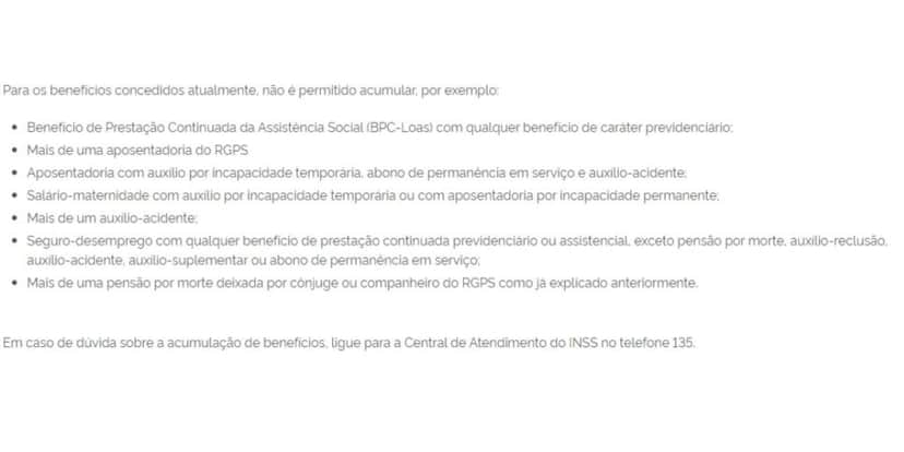Esses benefícios não acumulam (Reprodução: Internet) Esses benefícios não acumulam (Reprodução: Internet)