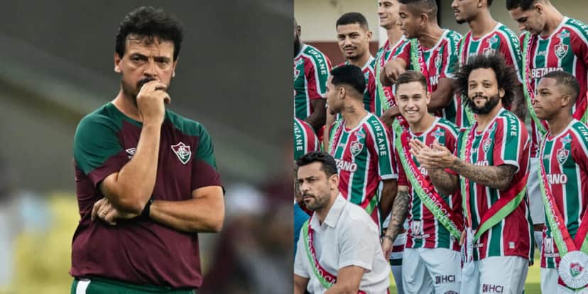 Fernando Diniz e elenco do Fluminense (Foto: Divulgação) Fernando Diniz e elenco do Fluminense (Foto: Divulgação)