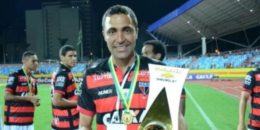 Lino fez um dos gols mais importantesda história do Dragão (Reprodução/Foto: Atlético-GO/Divulgação) Lino fez um dos gols mais importantesda história do Dragão (Reprodução/Foto: Atlético-GO/Divulgação)