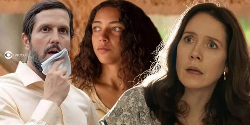 Egídio, Joana e Dona Patroa em Renascer (Foto: Reprodução / Globo / Montagem TV Foco) Egídio, Joana e Dona Patroa em Renascer (Foto: Reprodução / Globo / Montagem TV Foco)