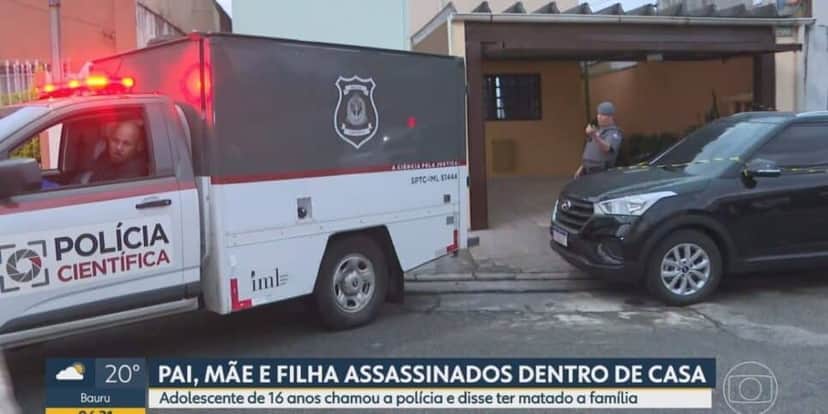 Casa onde ocorreu o crime (Reprodução/G1) Casa onde ocorreu o crime (Reprodução/G1)