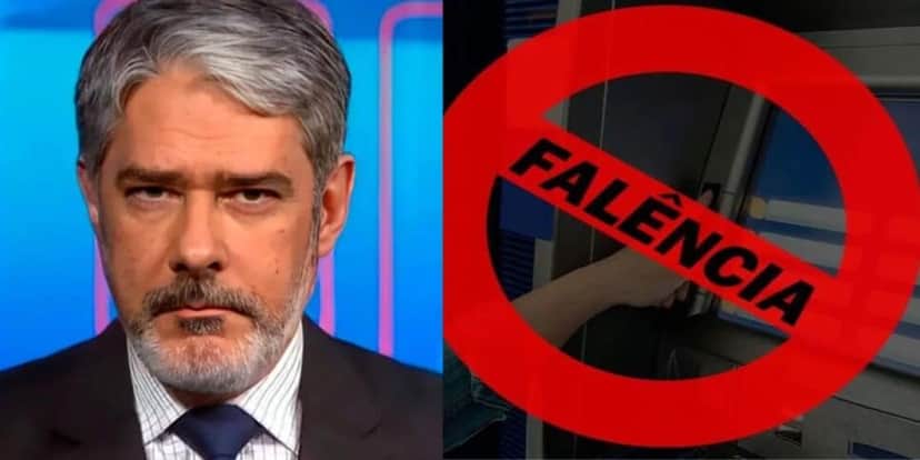 Bonner / Falência - Montagem: TVFOCO Bonner / Falência - Montagem: TVFOCO