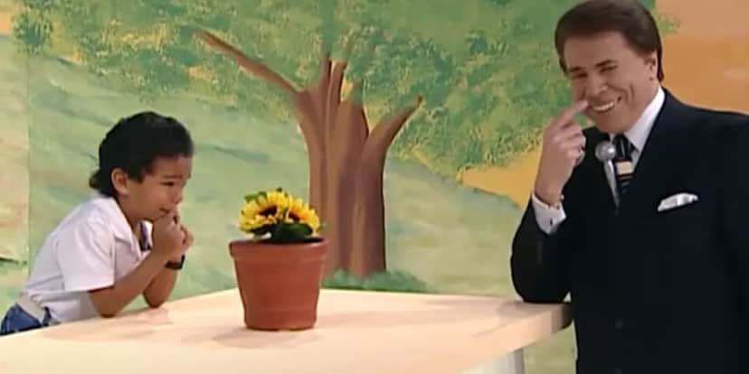 Luis Sales, fã do Raça Negra durante a pegadinha do programa Topa Tudo por Dinheiro com Silvio Santos (Foto: Reprodução - SBT) Luis Sales, fã do Raça Negra durante a pegadinha do programa Topa Tudo por Dinheiro com Silvio Santos (Foto: Reprodução - SBT)