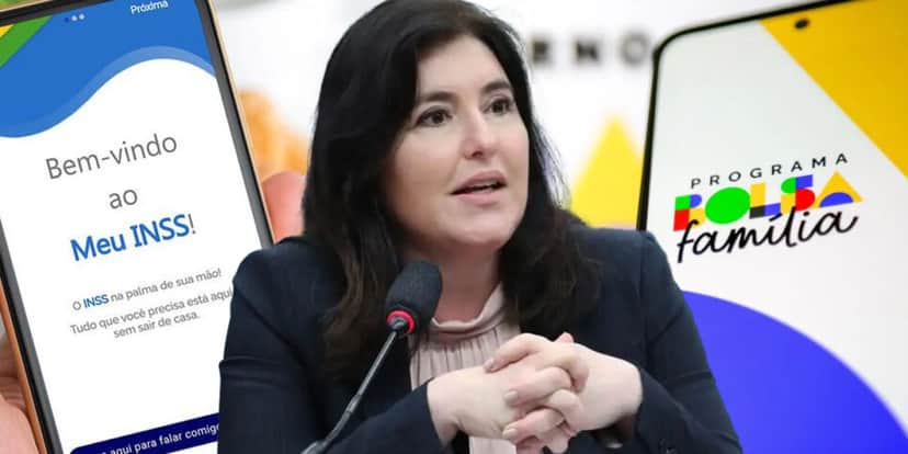 A ministra Simone Tebet - INSS e Bolsa Família (Foto: Reprodução, Montagem - TV Foco) A ministra Simone Tebet - INSS e Bolsa Família (Foto: Reprodução, Montagem - TV Foco)
