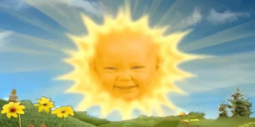 O bebê aparecia em todos os episódios da série (Reprodução: Teletubbies) O bebê aparecia em todos os episódios da série (Reprodução: Teletubbies)