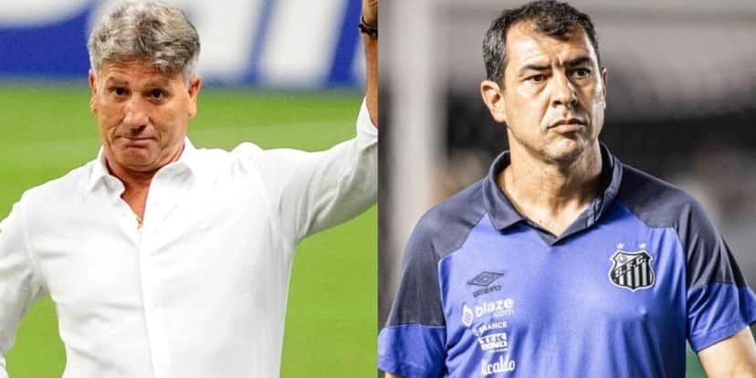 Técnicos Renato Gaúcho, do Grêmio e Fábio Carille, do Santos - (Foto: Reprodução / Internet) Técnicos Renato Gaúcho, do Grêmio e Fábio Carille, do Santos - (Foto: Reprodução / Internet)