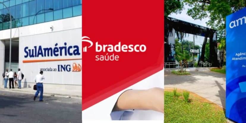 Sul Amêrica, Bradesco saúde e Amil - Foto: Montagem Sul Amêrica, Bradesco saúde e Amil - Foto: Montagem