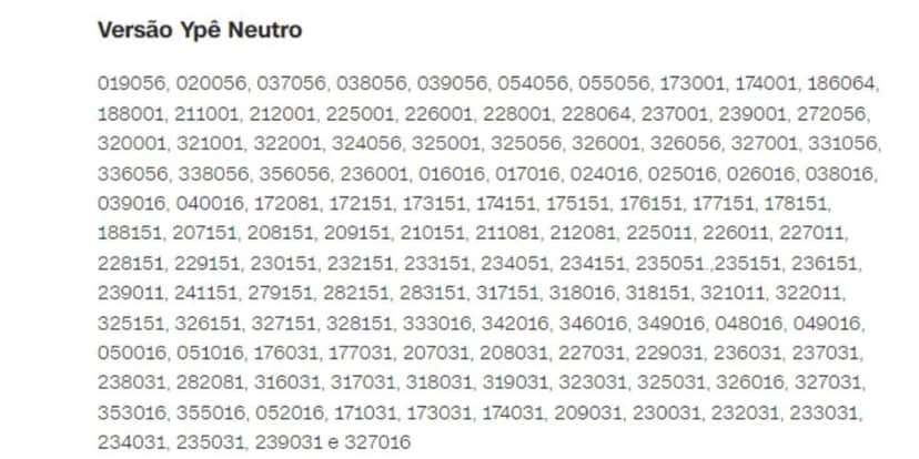 Restante lotes afetados (Reprodução: Internet) Restante lotes afetados (Reprodução: Internet)