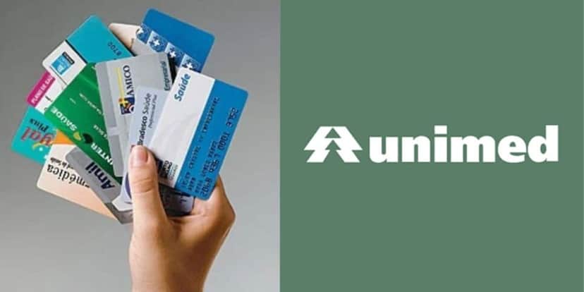 Cartões de planos de saúde / Logo da Unimed - Montagem: TVFOCO Cartões de planos de saúde / Logo da Unimed - Montagem: TVFOCO