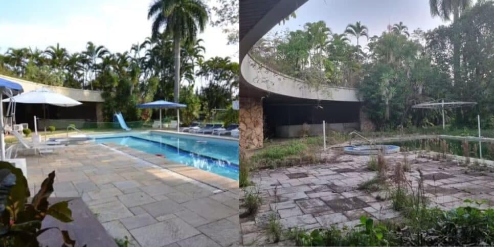 Antes e depois da casa de Pelé na Praia de Pernambuco, em Guarujá (SP) — Foto 1: Imagens cedidas ao g1 Santos — Foto 2: Imagens cedidas ao g1 Santos Antes e depois da casa de Pelé na Praia de Pernambuco, em Guarujá (SP) — Foto 1: Imagens cedidas ao g1 Santos — Foto 2: Imagens cedidas ao g1 Santos