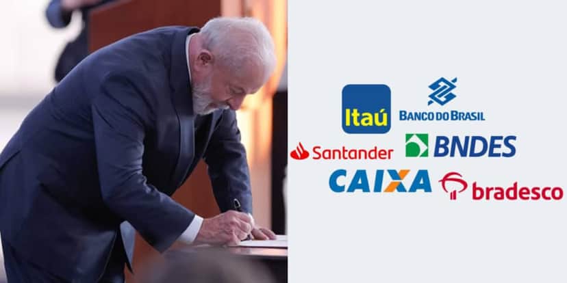Presidnete Lula - Bancos (Foto: Reprodução, Montagem - TV Foco) Presidnete Lula - Bancos (Foto: Reprodução, Montagem - TV Foco)