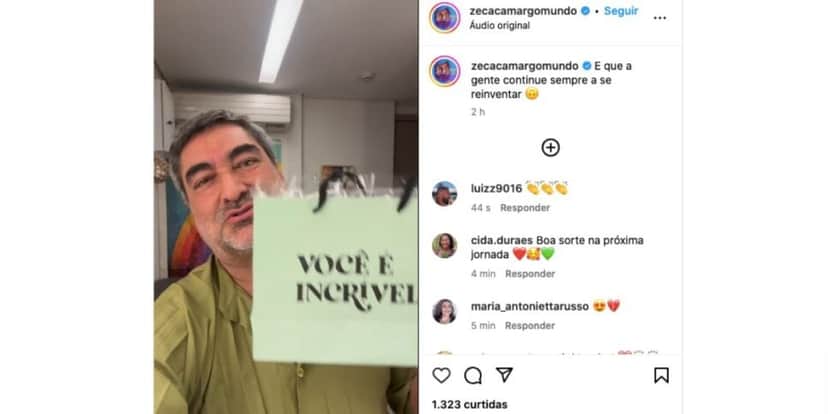 Publicação de Zeca Camargo (Foto: Reprodução / Instagram) Publicação de Zeca Camargo (Foto: Reprodução / Instagram)