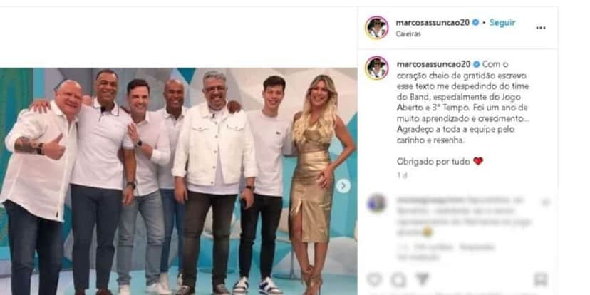 O comunicado de despedida do ex-jogador (Reprodução: Instagram) O comunicado de despedida do ex-jogador (Reprodução: Instagram)