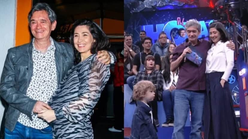 O apresentador e sua esposa, quando estava grávida, e no programa de sábado na TV (Foto: Reprodução/ Manuela Scarpa e Marcos Ribas/ Photo Rio News/ Globo/ Montagem TV Foco) O apresentador e sua esposa, quando estava grávida, e no programa de sábado na TV (Foto: Reprodução/ Manuela Scarpa e Marcos Ribas/ Photo Rio News/ Globo/ Montagem TV Foco)