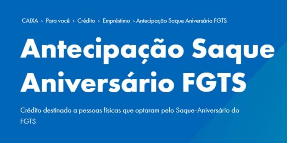 Caixa informa como fazer a antecipação do FGTS (Reprodução: Caixa) Caixa informa como fazer a antecipação do FGTS (Reprodução: Caixa)