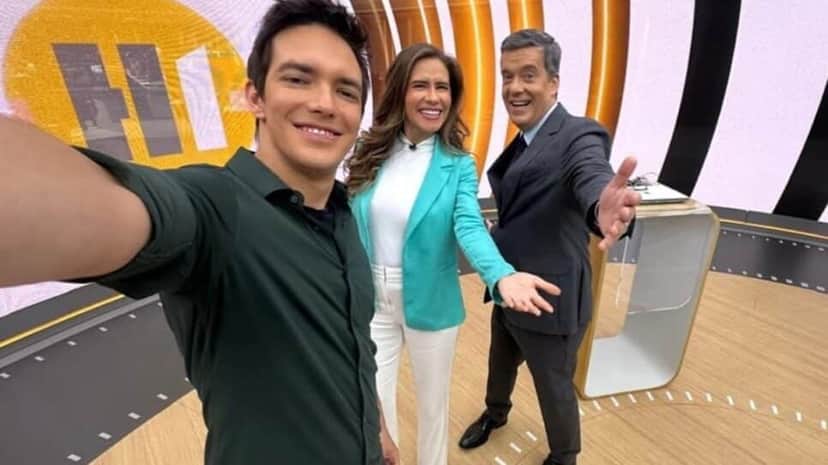 Kavalick e seus colegas do Hora 1: Alê Jodar e Thais Luquesi (Foto: Reprodução/ Instagram) Kavalick e seus colegas do Hora 1: Alê Jodar e Thais Luquesi (Foto: Reprodução/ Instagram)