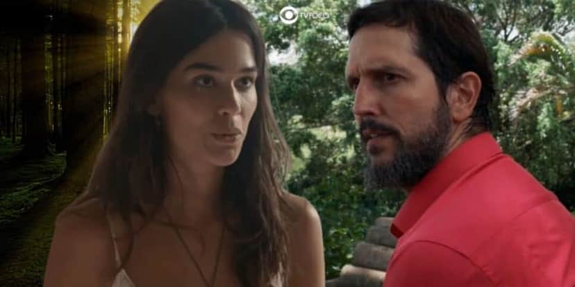 Mariana e Egídio em Renascer (Foto: Reprodução / Globo / Montagem TV Foco) Mariana e Egídio em Renascer (Foto: Reprodução / Globo / Montagem TV Foco)