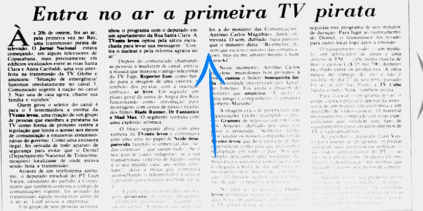 Manche do Jornal do Brasil (Foto: Memória BN) Manche do Jornal do Brasil (Foto: Memória BN)